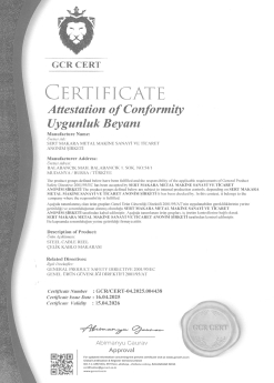 Certificates
